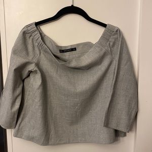 Zara grey off the shoulder top